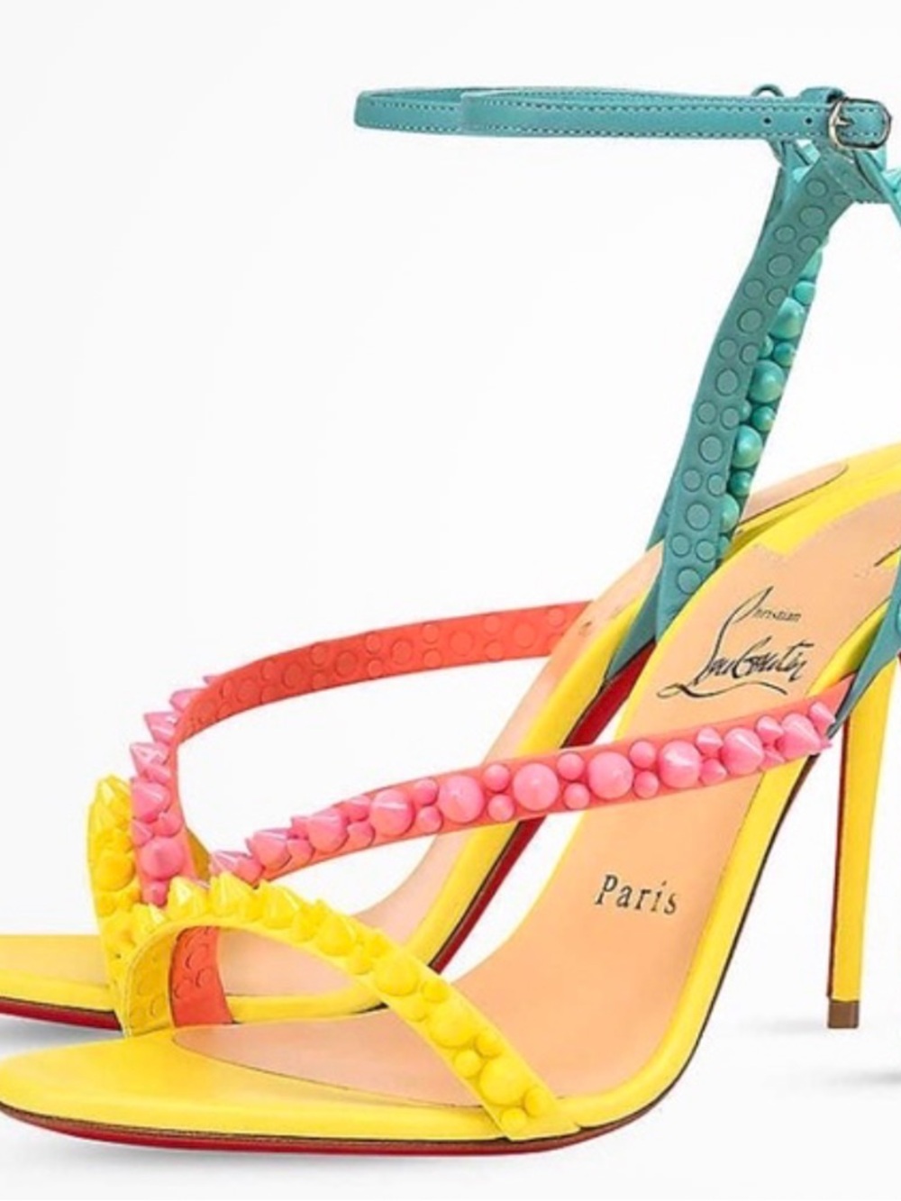 Christian Louboutin Multicolor Studded Stiletto Sandals